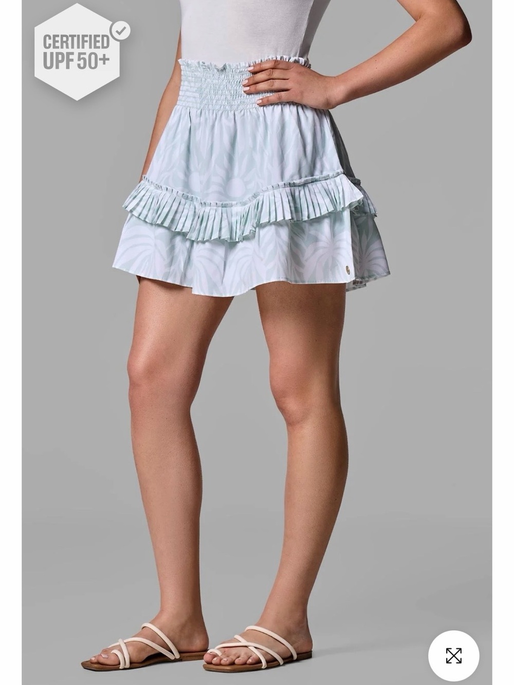 Coolibar new without tags Smocked Waist Mint Green Women’s Skirt